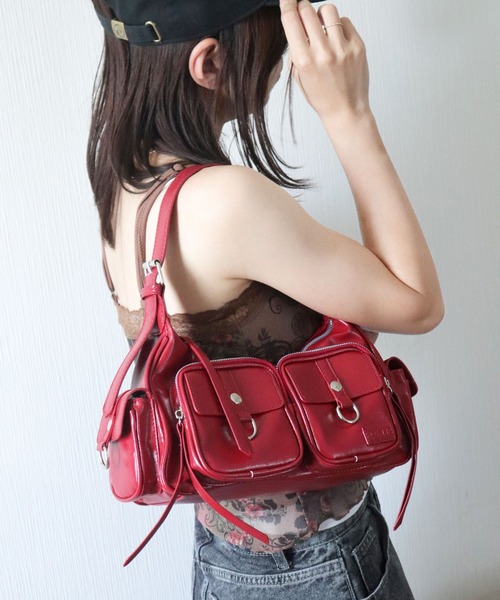 florist（フローリスト） ハンドバッグ マルチポケットY2K レザー