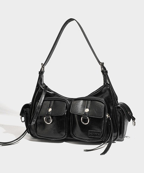 【regalo】希少00s\"Y2K\"リアルレザーハンドバッグ　ブラック regalo】希少00s