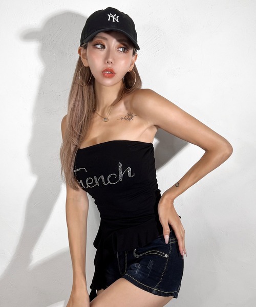 BLACK QUEEN（ブラッククイーン） tシャツ 「BLACKQUEEN」アシメ