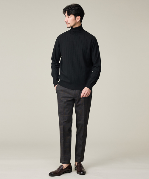 バトナー カシミアタッチ フリース ウール タートルネック ニット ブラック バトナー カシミアタッチ フリース ウール タートルネック ニット