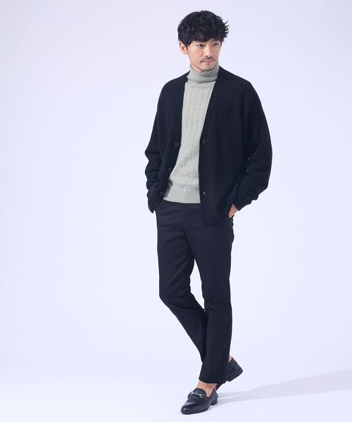 ABAHOUSE GRAY セーター ニット 「カシミヤタッチ」タートルネック