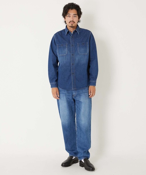 BLUE BLUE（ブルーブルー） シャツ ジャカード シャツデニム 2ポケット