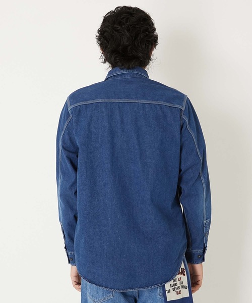 BLUE BLUE（ブルーブルー） シャツ ジャカード シャツデニム 2ポケット