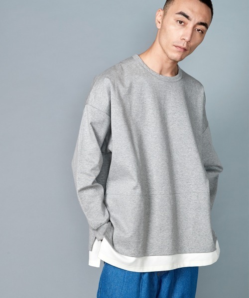 「rehacer」 長袖Tシャツ MEDIUM グレー メンズ