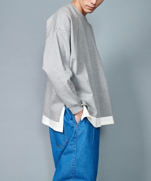 「rehacer」 長袖Tシャツ MEDIUM グレー メンズ
