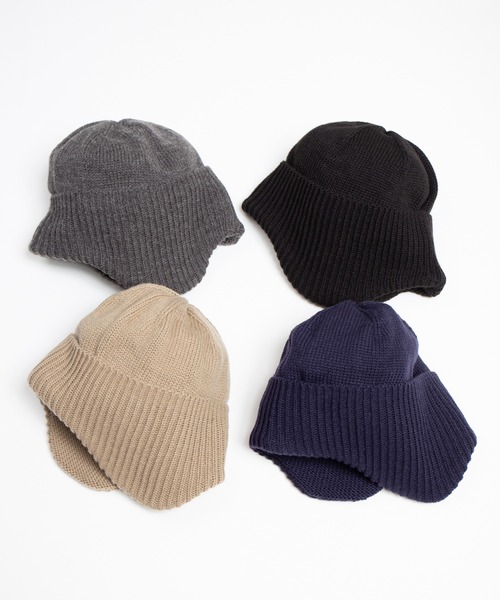 RACAL（ラカル） ニット帽 ニットキャップ Ear Muff Short Knit Watch