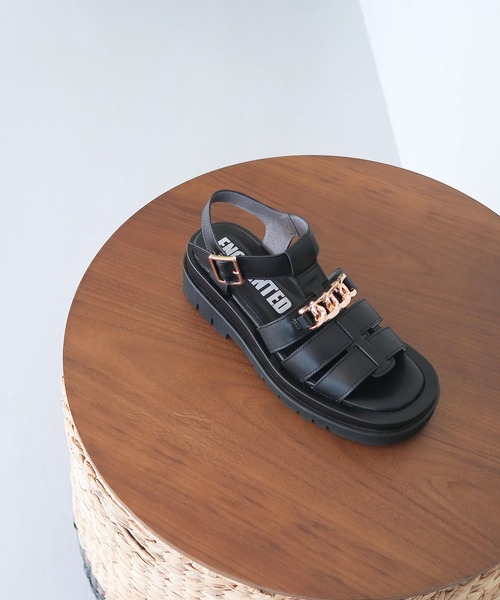 「enchanted」 フラットサンダル 39 ナチュラル レディース_画像8