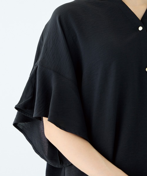 「INCEDE」 7分袖ブラウス LL オフホワイト レディース_画像3