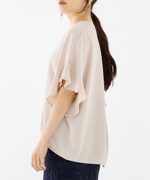 「INCEDE」 7分袖ブラウス LL オフホワイト レディース_画像7