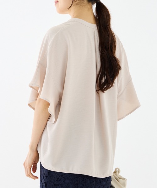 「INCEDE」 7分袖ブラウス LL オフホワイト レディース_画像8