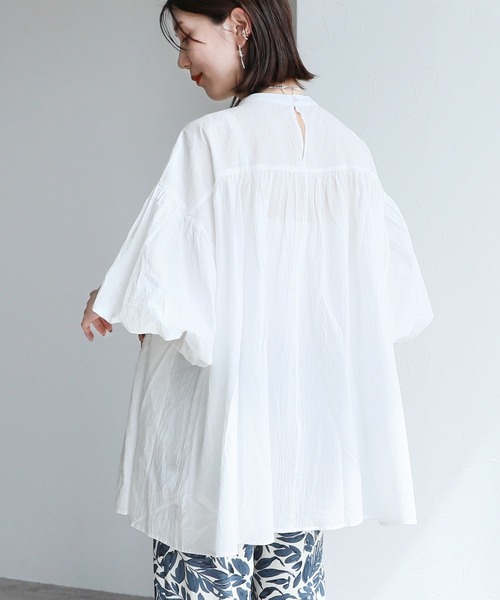 「reca」 半袖ブラウス FREE ブラック レディース_画像3