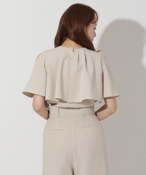 「AND COUTURE」 半袖ブラウス FREE ブラック レディース_画像4