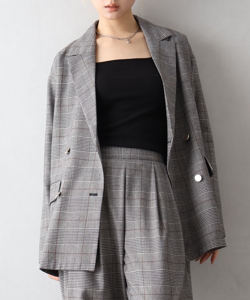 BOSCH チェック柄 テーラードジャケット SpRay（スプレイ） ジャケット テーラードジャケット チェックW