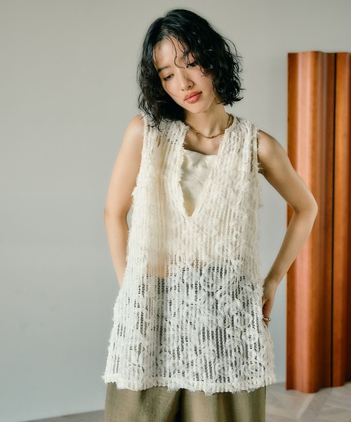 レプシィムベスト LEPSIM（レプシィム） ベスト FREE オフホワイト レディース