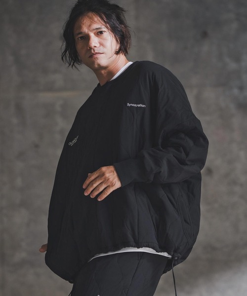 mlt5414-Wave Quilted Ripstop Pullover ウェーブキルトプルオーバー(192-035-gla-cf) メンズ_4