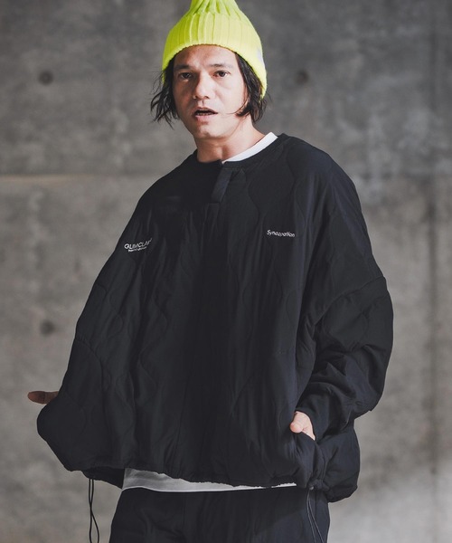 mlt5414-Wave Quilted Ripstop Pullover ウェーブキルトプルオーバー(192-035-gla-cf) メンズ_5