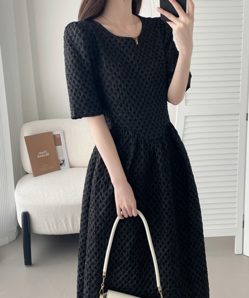 「ABITOKYO」 半袖ワンピース M ブラック レディース_画像6