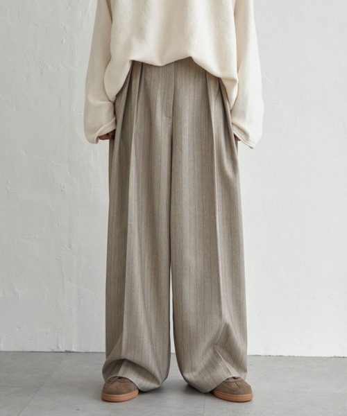 はずみページ notch. パンツ 「notch. by KASUMI」 ストライプトラウザーパンツ