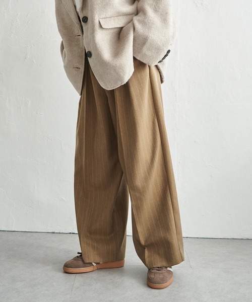 notch. パンツ 「notch. by KASUMI」 ストライプトラウザーパンツ