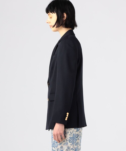 MACPHEE ネイビー テーラードジャケット 36 TOMORROWLAND」 「MACPHEE」テーラードジャケット 36 ネイビー レディース