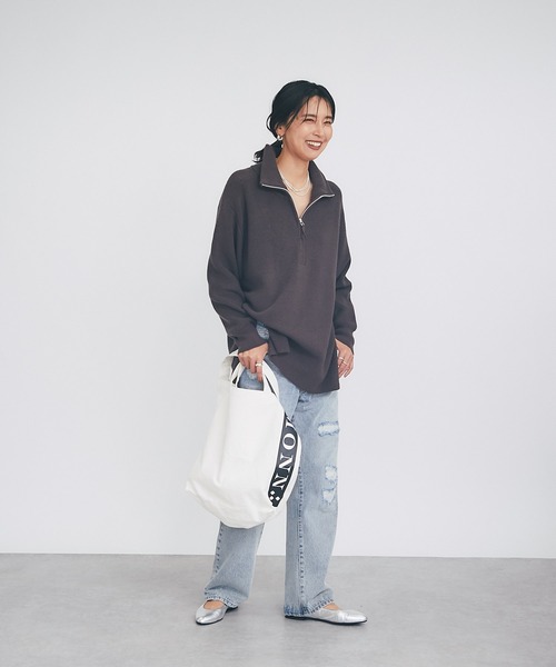 「RIVE DROITE」 長袖ニット FREE ブラウン レディース_画像4