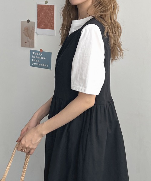 「Futier land」 ノースリーブワンピース FREE ネイビー レディース_画像4