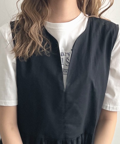 「Futier land」 ノースリーブワンピース FREE ネイビー レディース_画像5