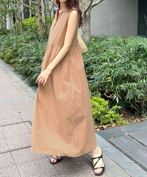 「Futier land」 ノースリーブワンピース FREE ネイビー レディース_画像9