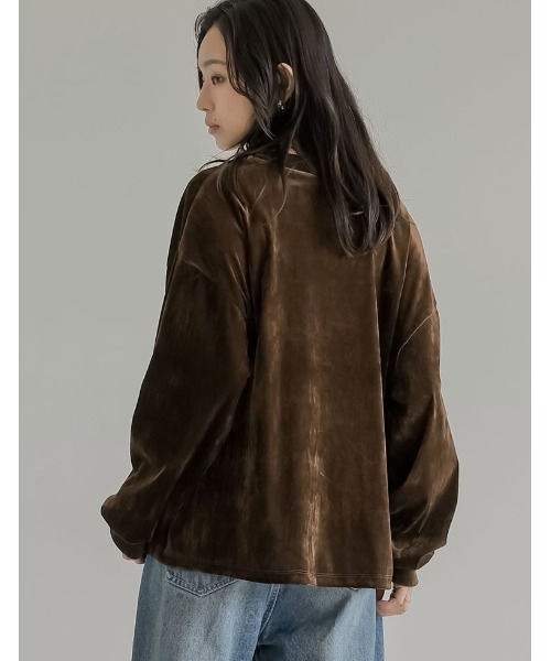 Re:EDIT（リエディ） tシャツ シアーフロッキーベロアプルオーバー