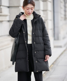 【美品】a.v.v フード付きロングダウン コート ブラック a.v.v（アー・ヴェ・ヴェ） ダウンコート ダウンジャケット フーデッド