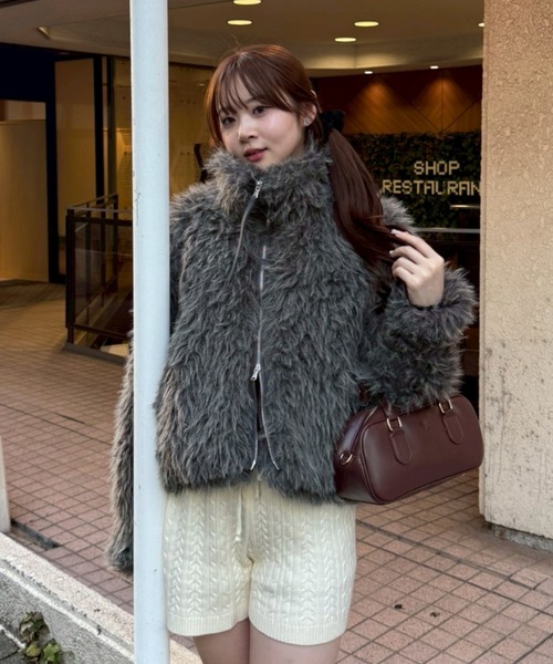 ファー ギミック ジャケット フェイクファー裏地フード ユーティリティジャケット｜ギャップの通販