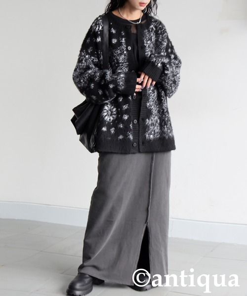 antiqua（アンティカ） ニット セーター ペイズリー柄 カーディガン