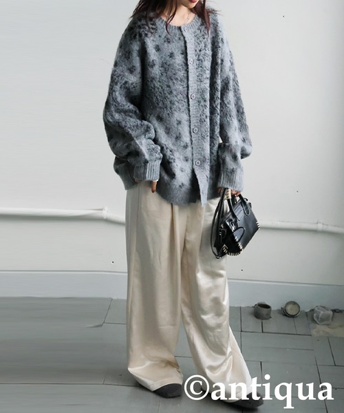 antiqua（アンティカ） ニット セーター ペイズリー柄 カーディガン