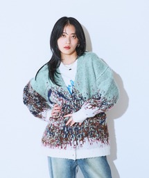 JEANASIS（ジーナシス） カーディガン landscape ブラッシュVニット