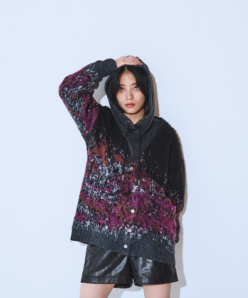 JEANASIS（ジーナシス） カーディガン landscape ブラッシュVニット