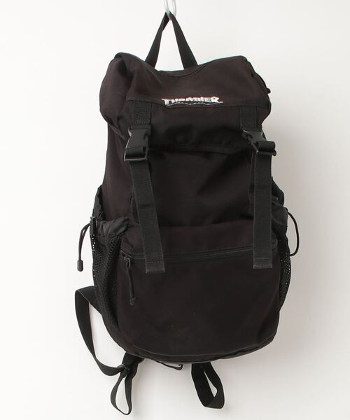 THRASHER ブラックリュック THRASHER（スラッシャー） 刺繍リュック - ブラック メンズ : ZOZOTOWN