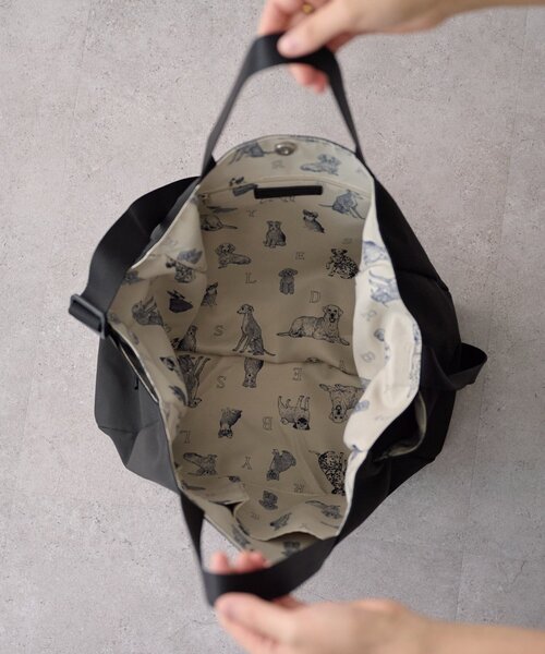 BEARDSLEY（ビアズリー） トートバッグ DogプリントBAG(Lサイズ