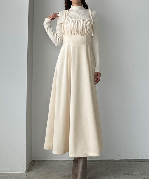 「Louere」 キャミソールワンピース LARGE ブラウン系その他 レディース_画像7