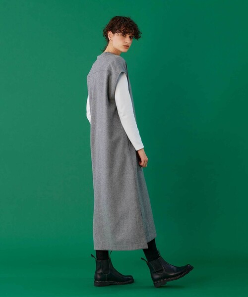 LE GLAZIK（ルグラジック） ノースリーブワンピース 36 ネイビー