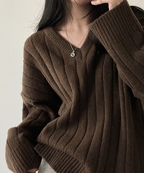 「Ulysses」 「Girly Doll」長袖ニット F ベージュ レディース_画像5