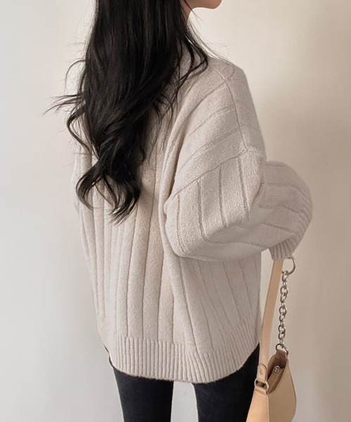 「Ulysses」 「Girly Doll」長袖ニット F ベージュ レディース_画像9