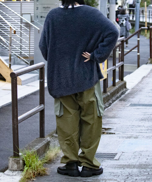 「GLOSTER」 カーディガン L イエロー メンズ_画像9