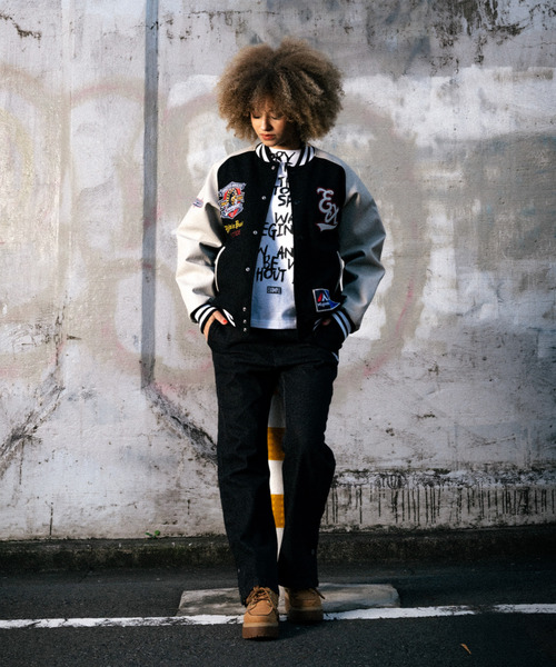 EXAMPLE（エグザンプル） スタジャン MAJESTIC x EXAMPLE VARSITY