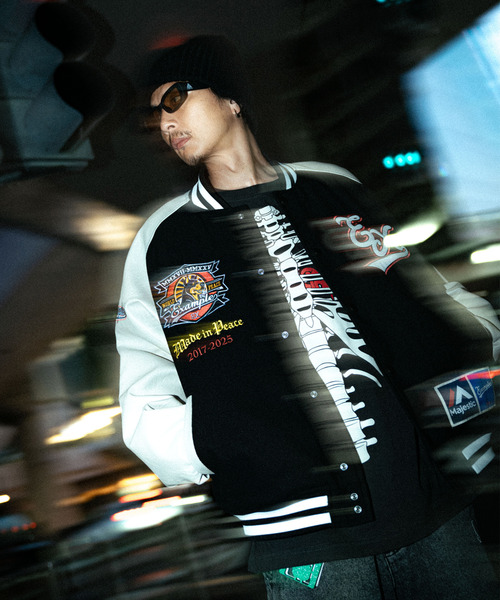 EXAMPLE（エグザンプル） スタジャン MAJESTIC x EXAMPLE VARSITY