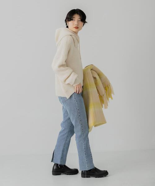 「KBF」 長袖ニット ONE グリーン レディース_画像6