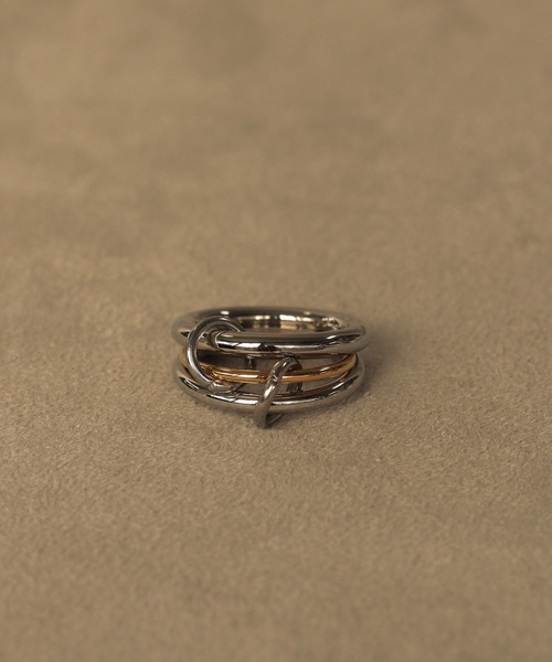 bonu. 指輪 リング 「サージカルステンレス」コンビカラー3連リング