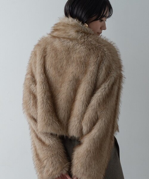 INDIVI GALLEST ブルゾン アウター 「再入荷」フェイクファーブルゾン