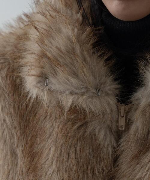 INDIVI GALLEST ブルゾン アウター 「再入荷」フェイクファーブルゾン