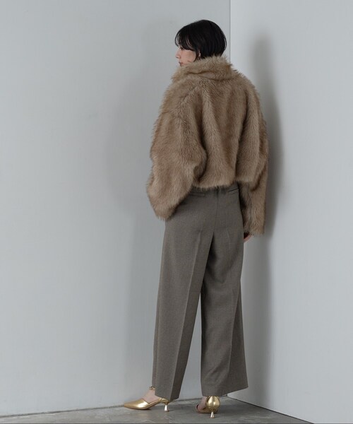 INDIVI GALLEST ブルゾン アウター 「再入荷」フェイクファーブルゾン