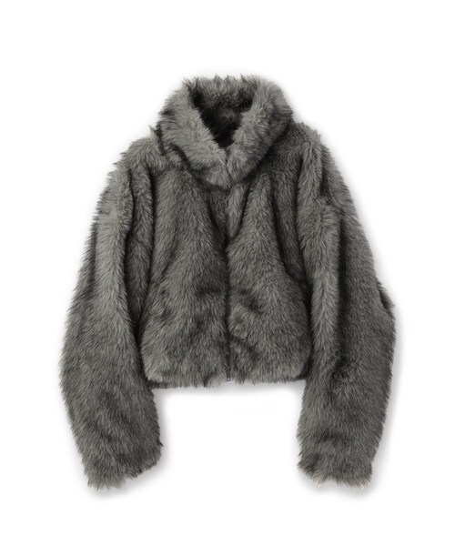 INDIVI GALLEST ブルゾン アウター 「再入荷」フェイクファーブルゾン